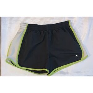 DANSKIN NOW Women Stretchy Waist Athletic Running Workout Gym Shorts Grey L 2021